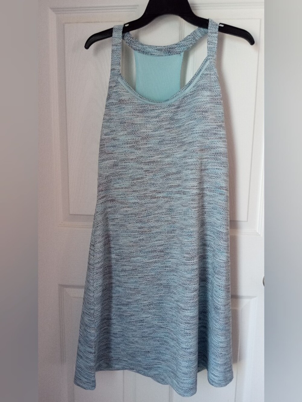 Light Blue Patterned A-Line Women's Skirt